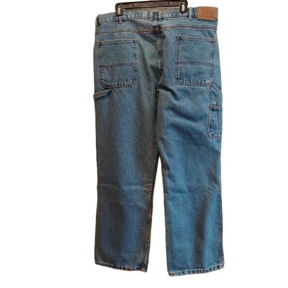 Irontown Workwear Mens 40x32 Blue Stonewashed Carpenter Utility Work Jeans Cotto - Picture 2 of 11